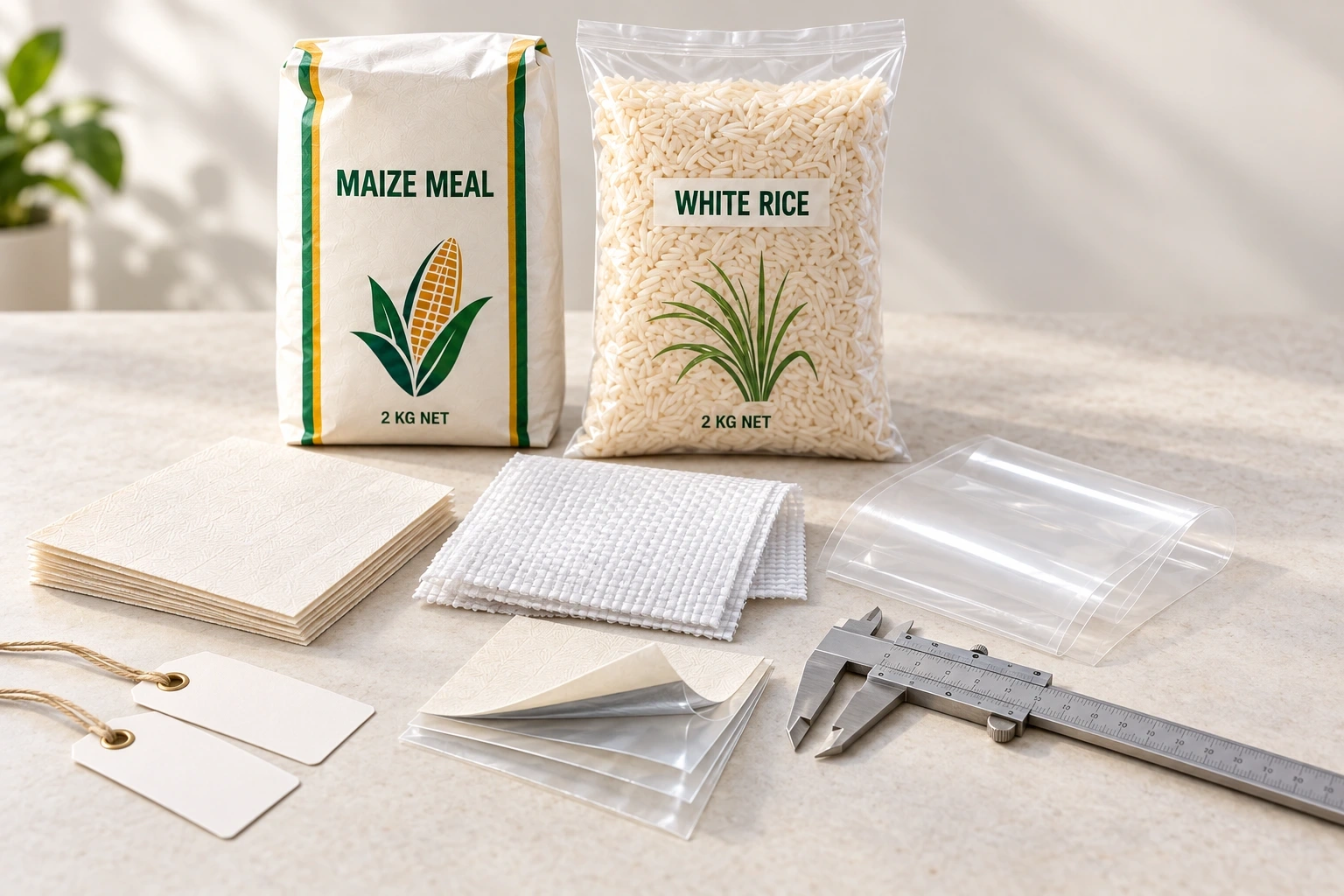 Illustrative packaging samples for technical review